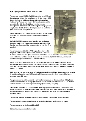 A preview of a PDF biography for Jones, Tegwyn Davies